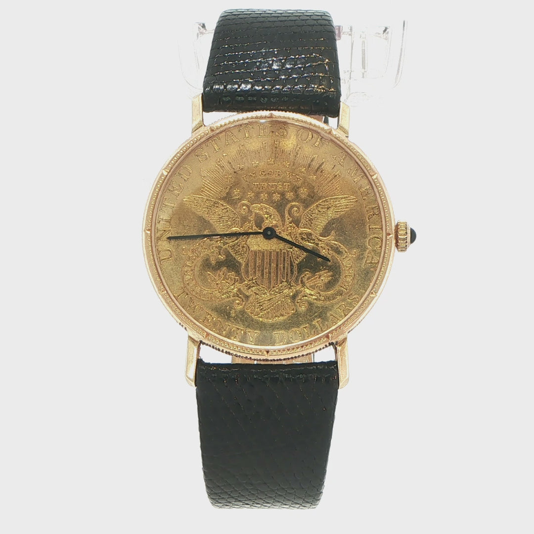 Corum 1877 US $20 Coin Watch 22K Gold Manual Wind