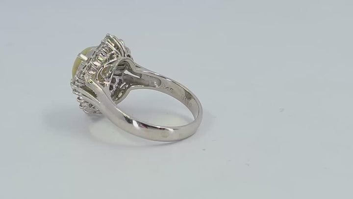 Cat's Eye Chrysoberyl Ballerina Ring