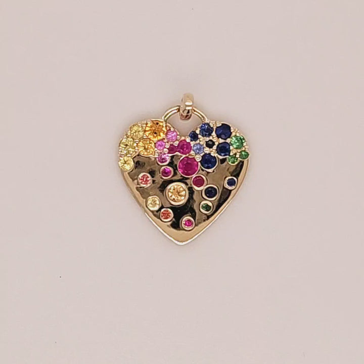 Multicolor Heart Pendant