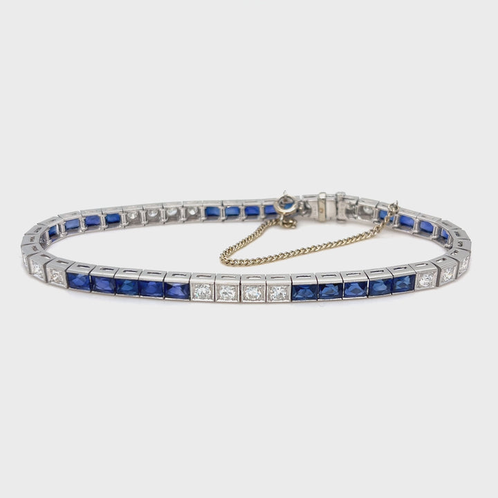 1950s Synthetic Sapphire Bracelet