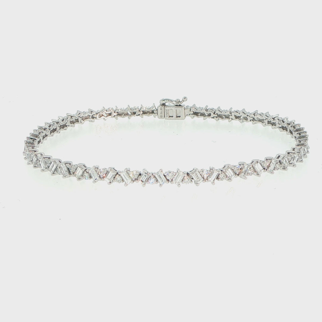 18K White Gold Diamond Tennis Bracelet