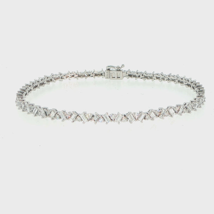 18K White Gold Diamond Tennis Bracelet