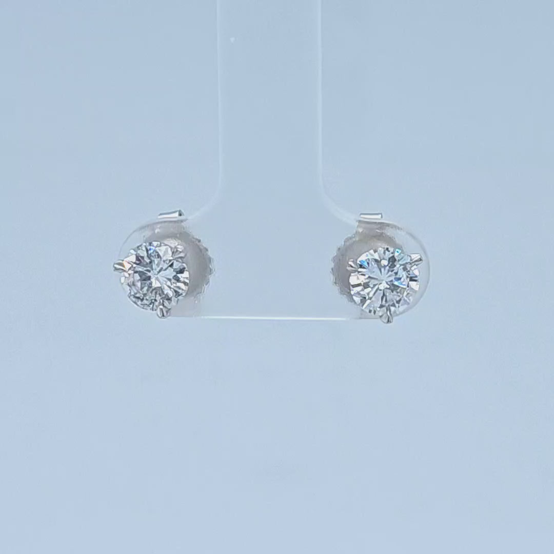 1.06 Carat Diamond Stud Earrings