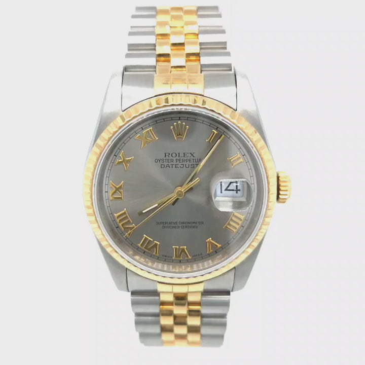 36mm Rolex Datejust – Rhodium Roman Dial