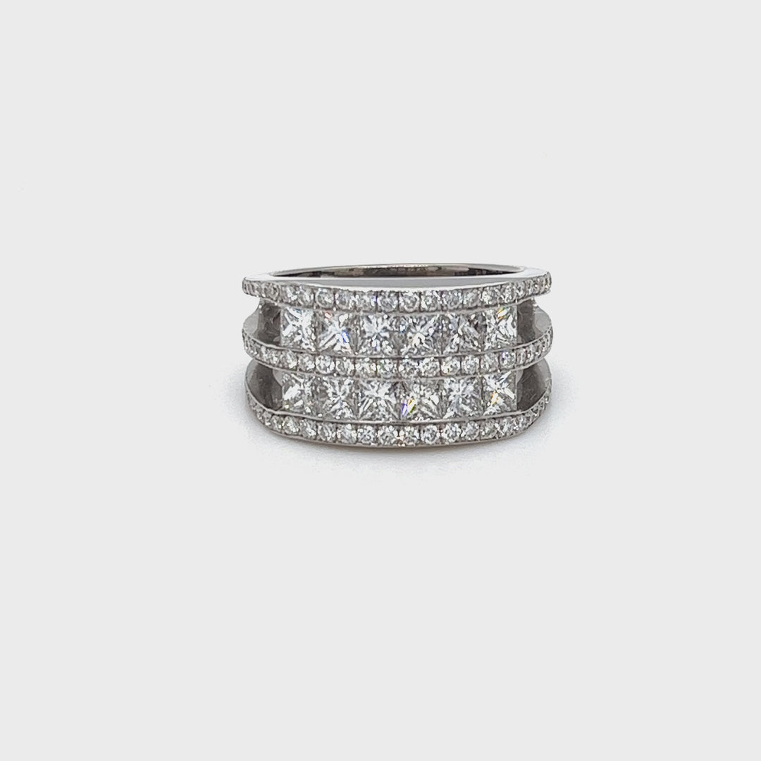 Five Row Diamond Ring