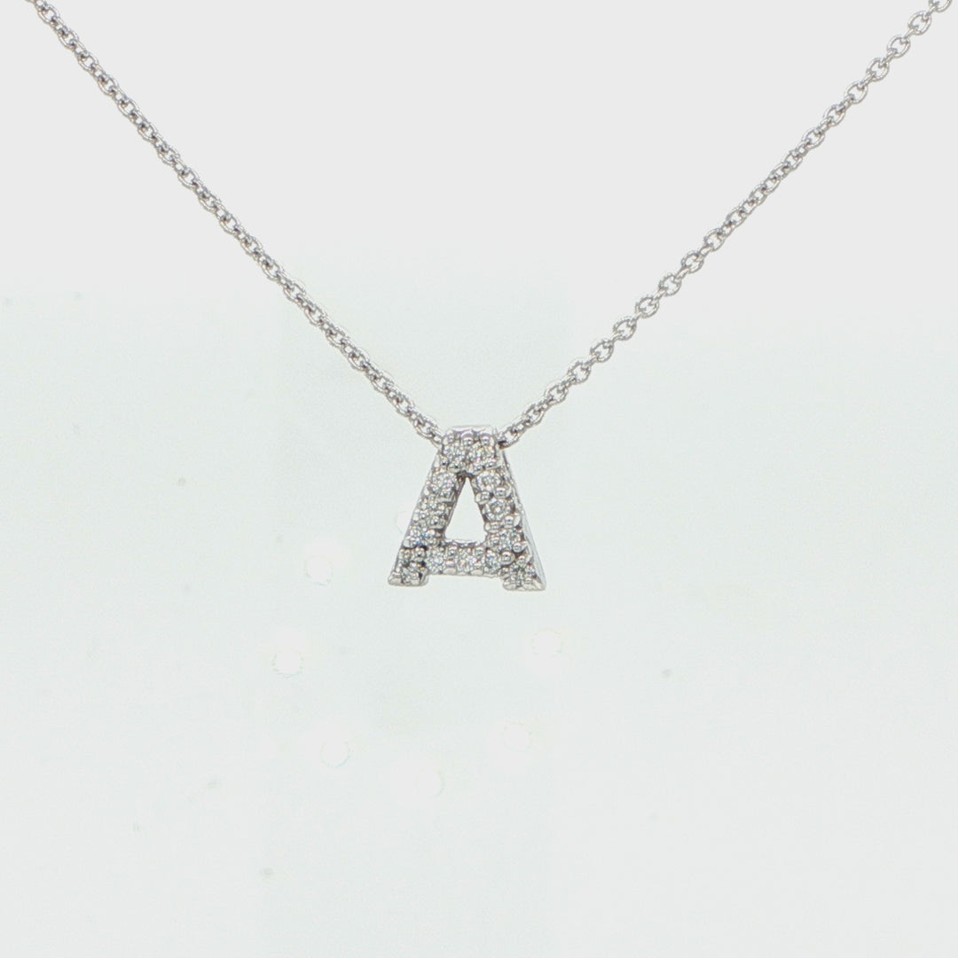 Tiny Initial "A" Necklace