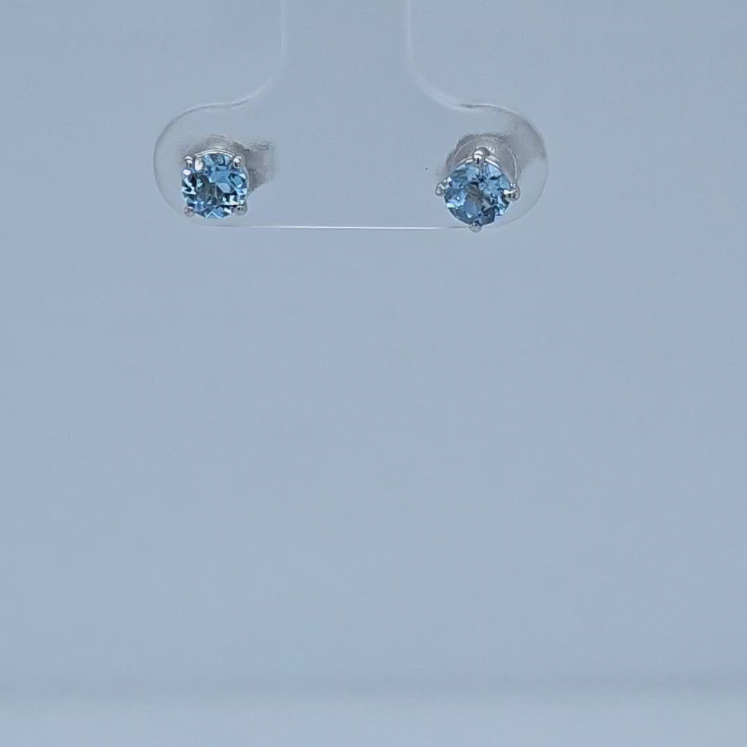 Aquamarine Stud Earrings