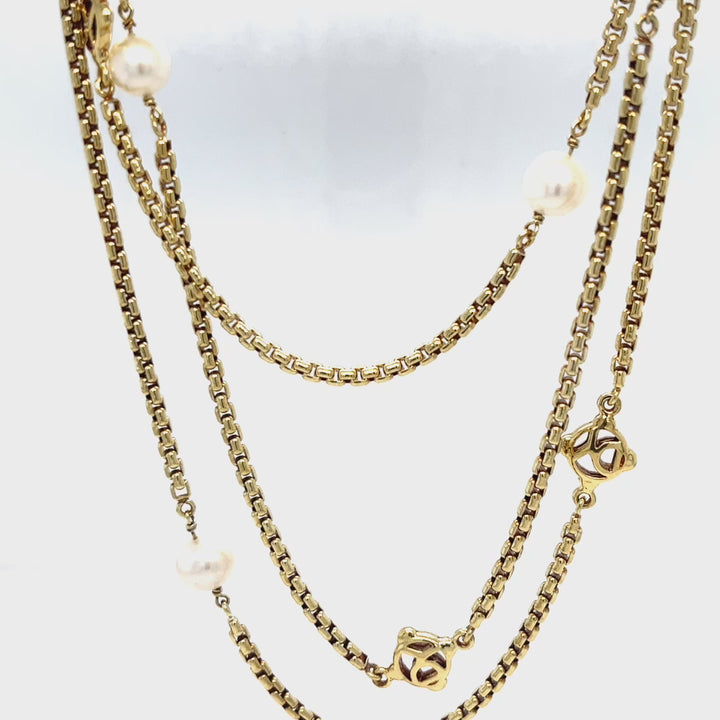 David Yurman Pearl Station Necklace