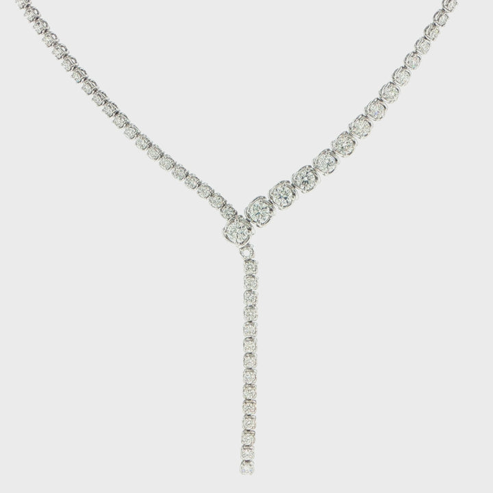 18K White Gold Diamond Necklace