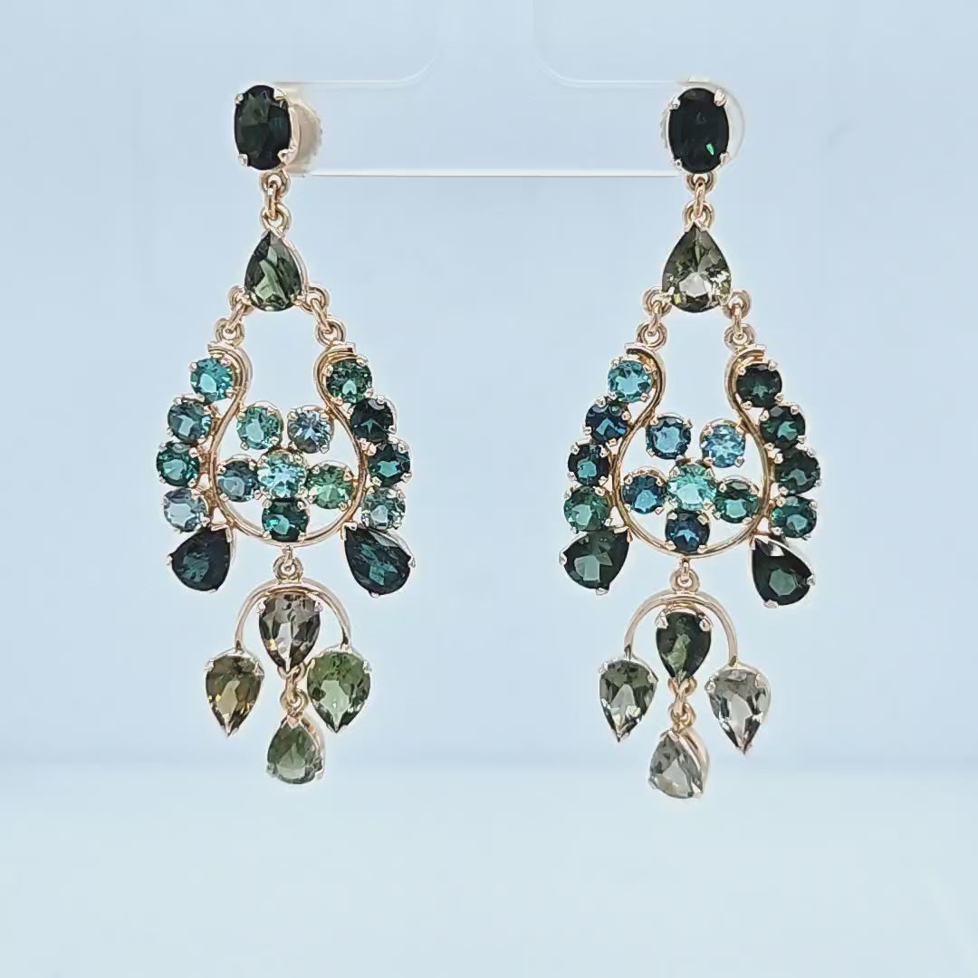 Tourmaline Chandelier Earrings