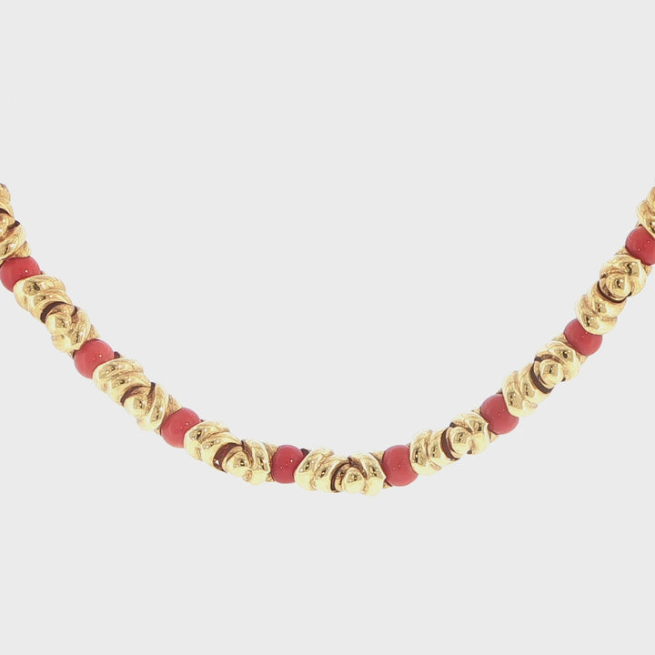 Coral Link Necklace