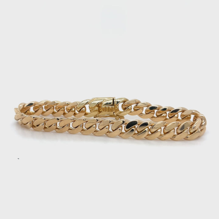 8.7mm Solid Cuban Link Bracelet