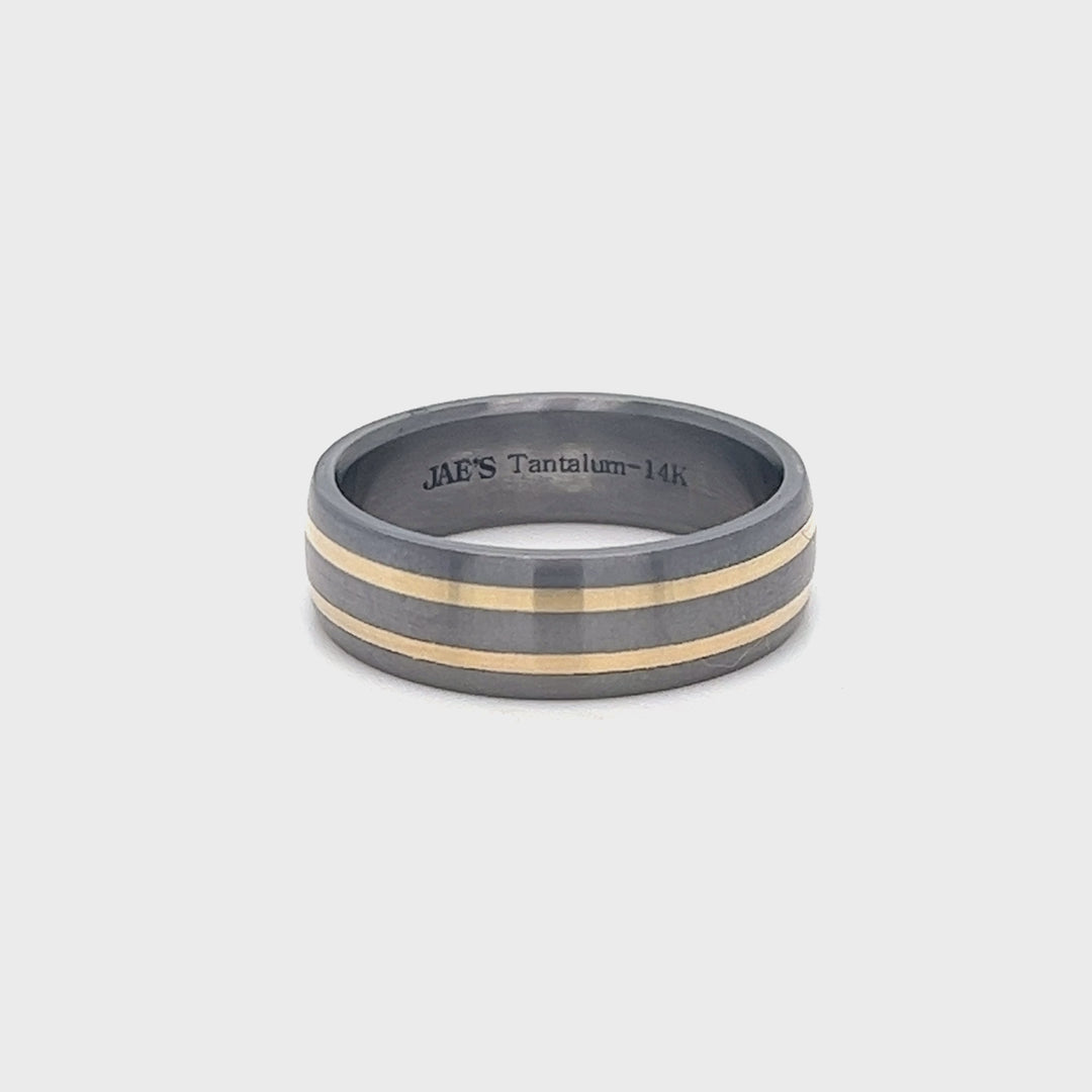 7mm Two Tone Tantalum Ring
