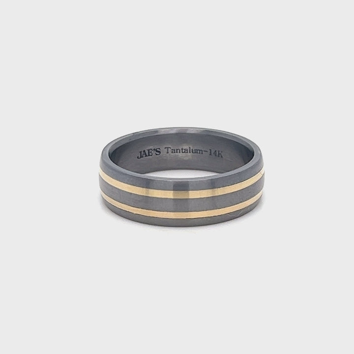 7mm Two Tone Tantalum Ring