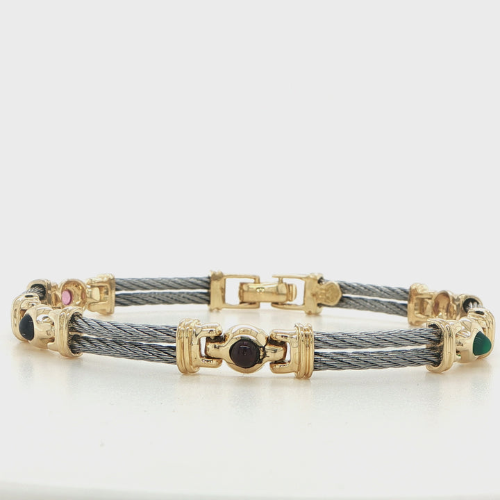 Charriol 18K Yellow Gold Steel Bracelet