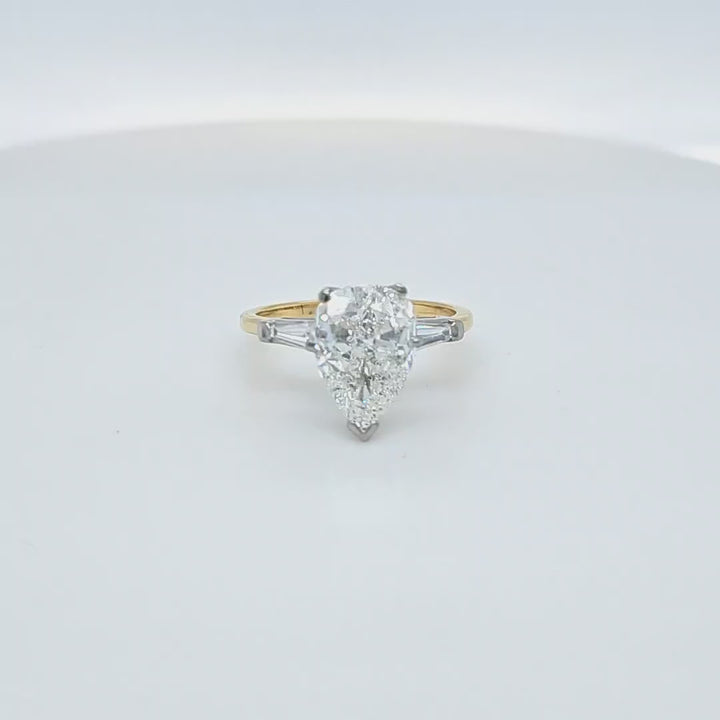 2.39 Carat Pear Shape Diamond Engagement Ring