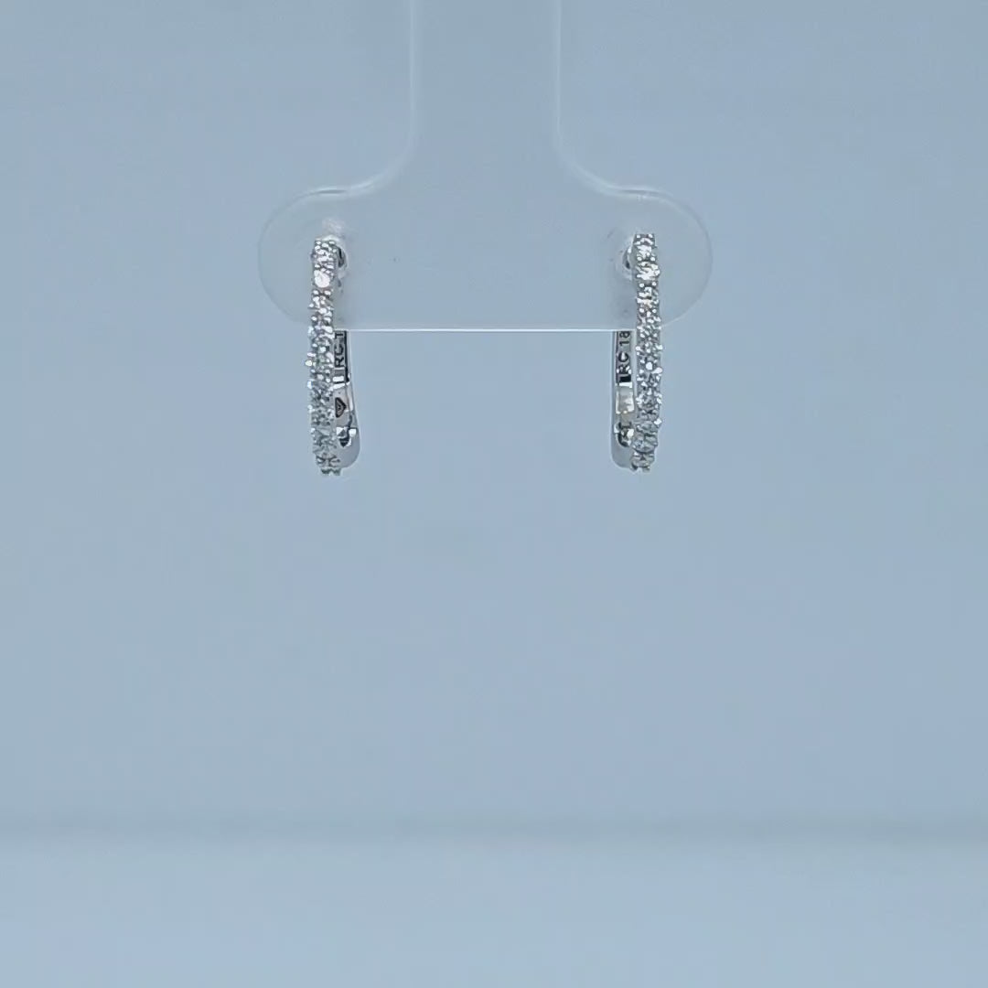 Diamond Huggie Hoop Earrings