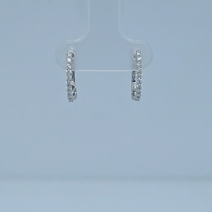 Diamond Huggie Hoop Earrings