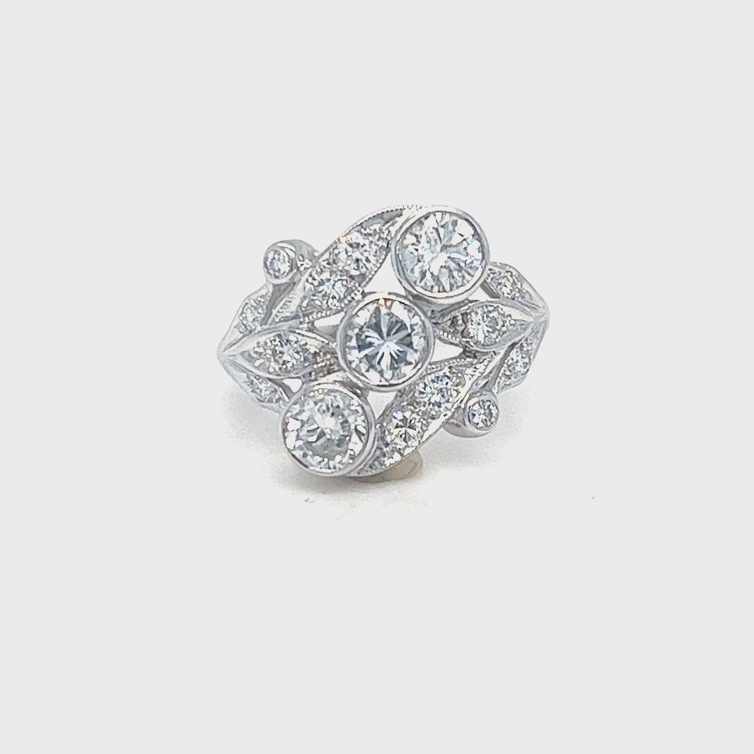 Vintage 3 Stone Diamond Ring