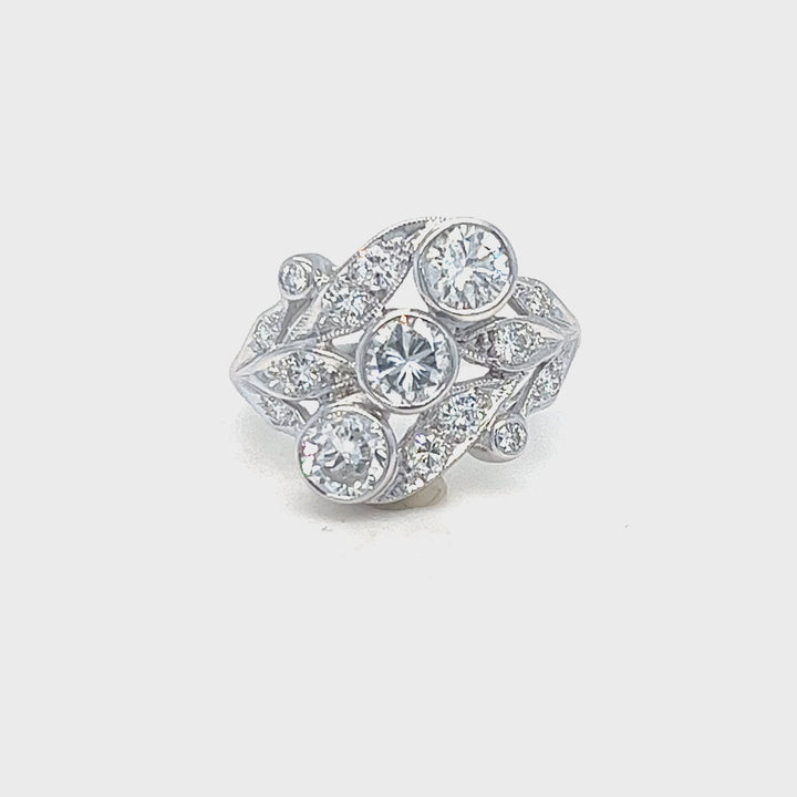 Vintage 3 Stone Diamond Ring