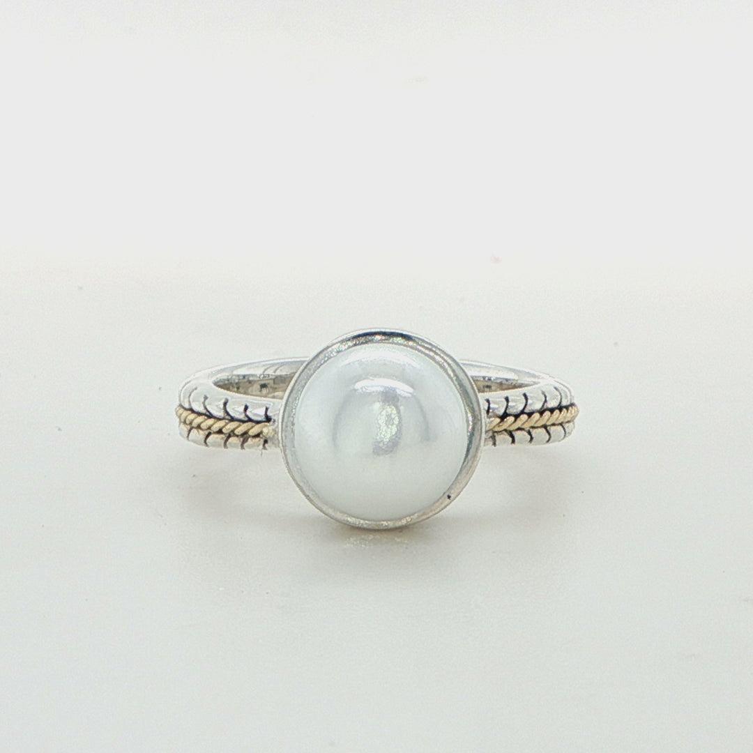 EFFY 18K Gold & Sterling Silver Pearl Ring
