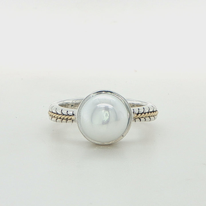 EFFY 18K Gold & Sterling Silver Pearl Ring