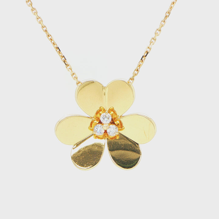 Van Cleef & Arpels Frivole Long Necklace 18K Gold Diamond