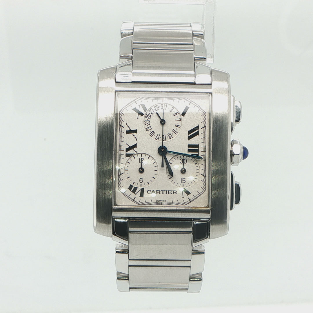Cartier Tank Chronoflex 28mm Steel Quartz
