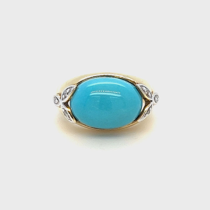 Turquoise and Diamond Ring