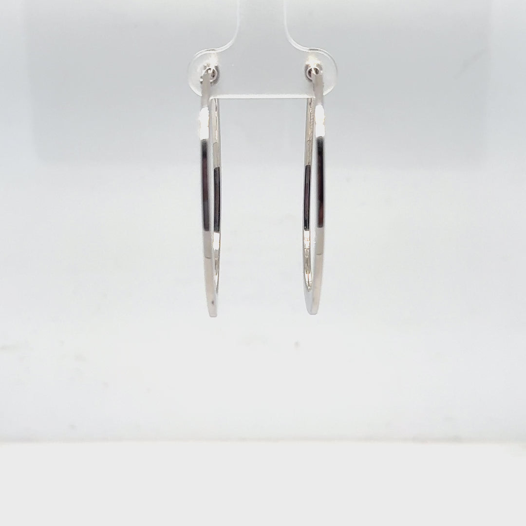 Roberto Coin 18K Gold Flat Oval Hoop Earrings