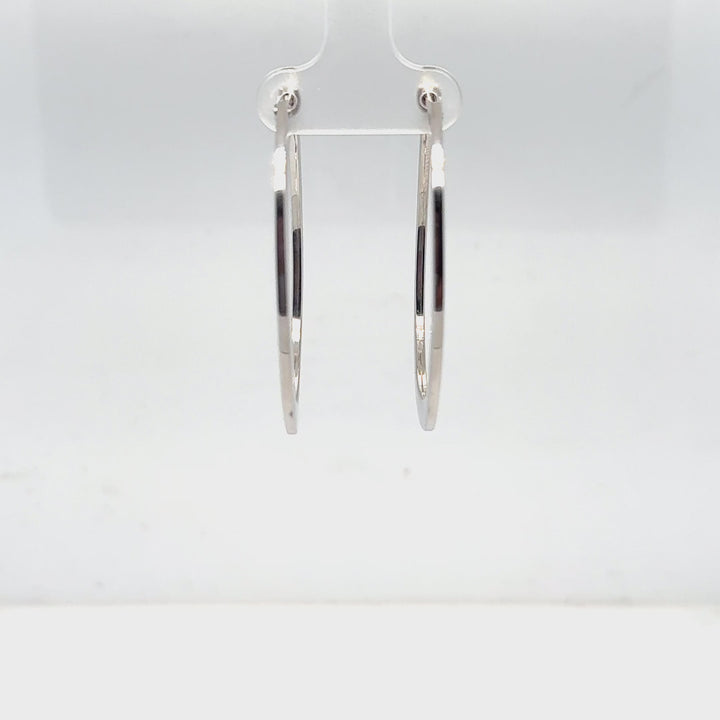 Roberto Coin 18K Gold Flat Oval Hoop Earrings