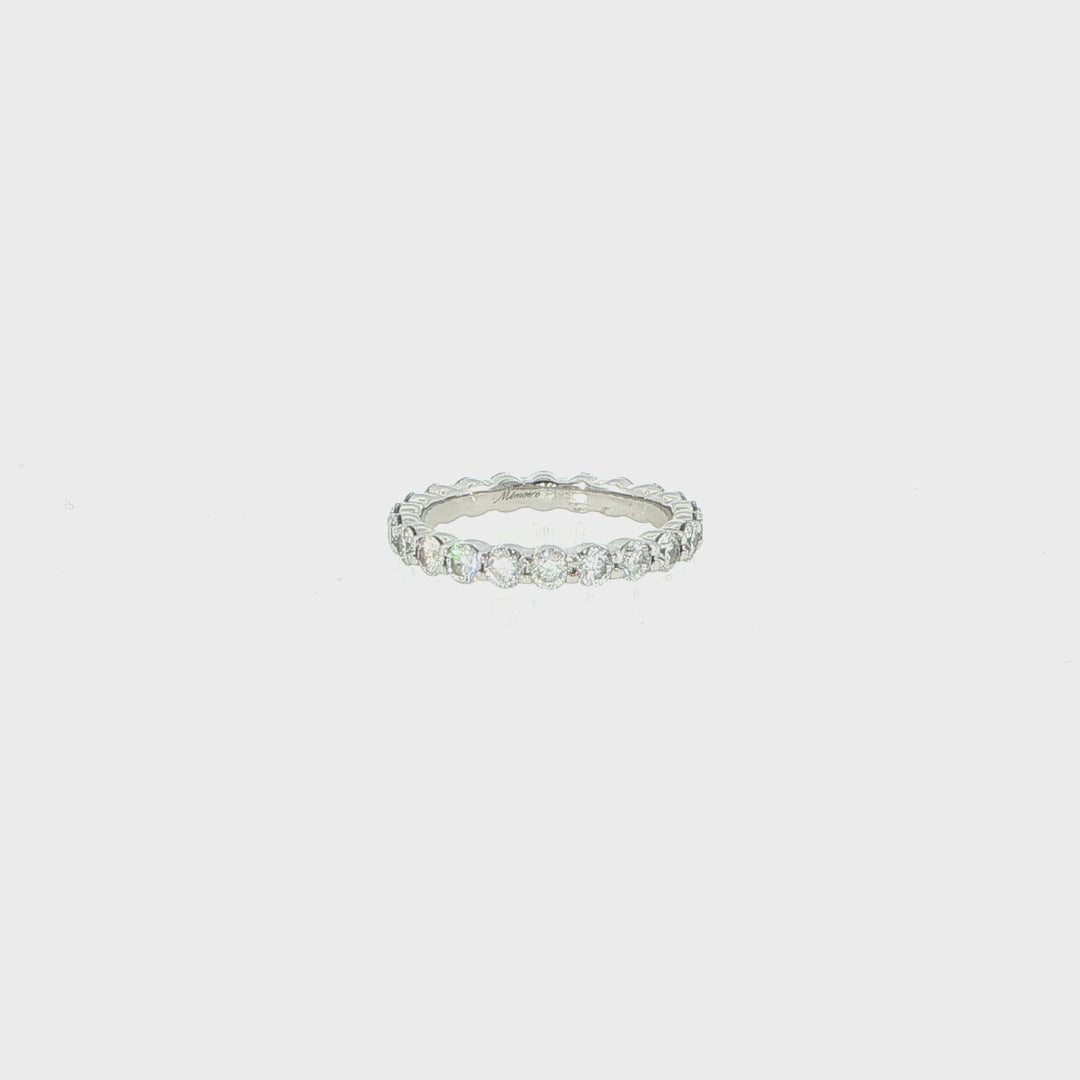 Memoire Platinum Shared Prong Diamond Eternity Band