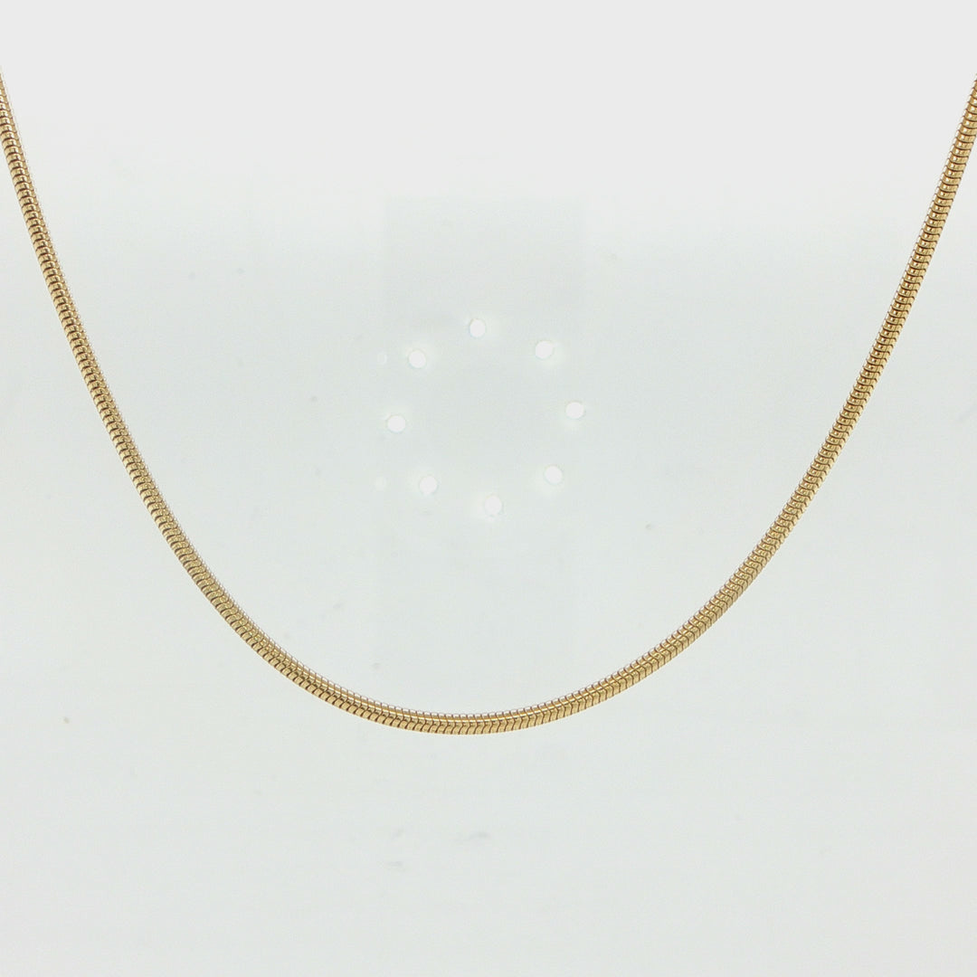 1.2mm 18K Yellow Gold Snake Link Necklace