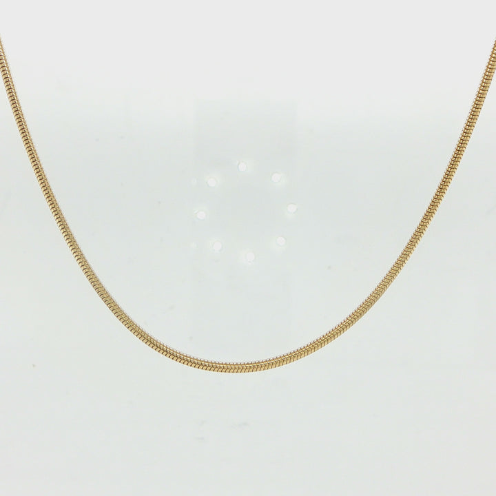 1.2mm 18K Yellow Gold Snake Link Necklace