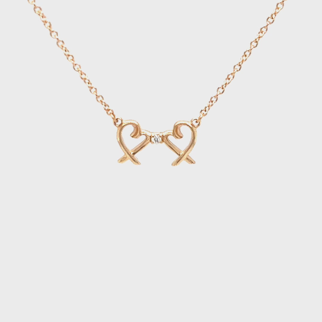 Tiffany & Co. Double Heart Necklace