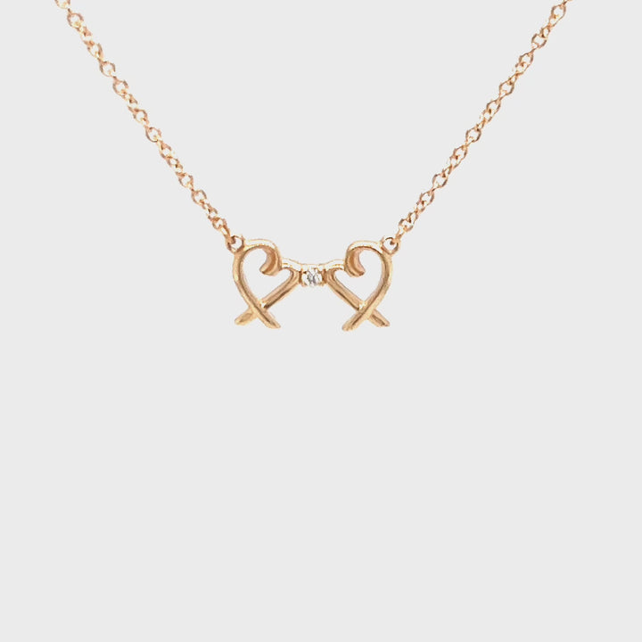 Tiffany & Co. Double Heart Necklace