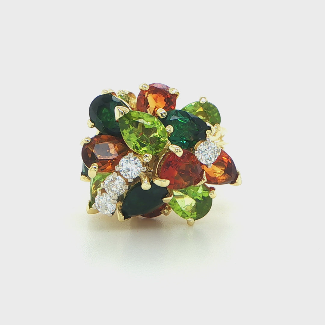La Triomph 14K Yellow Gold Multi-Gemstone Diamond Ring