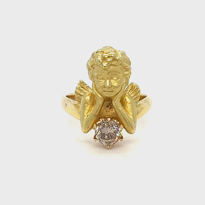 Cherub Champagne Diamond Ring