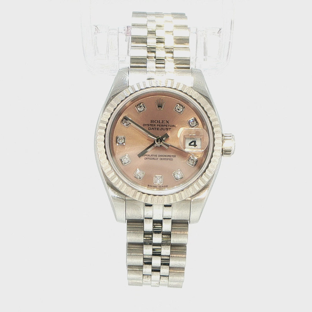Rolex Datejust 26mm Pink Diamond Dial Jubilee Watch