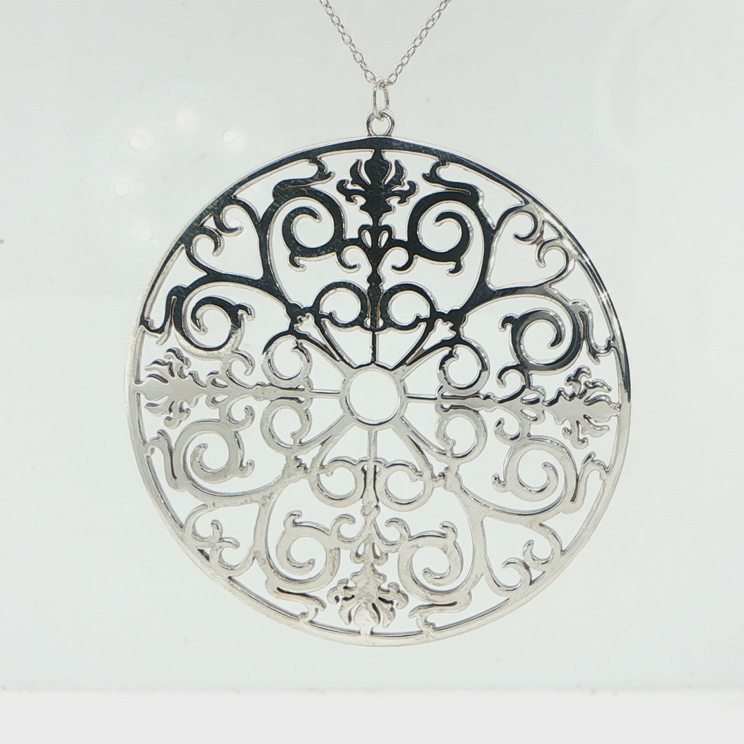 Tiffany & Co Large Enchant Circle Sterling Silver Necklace