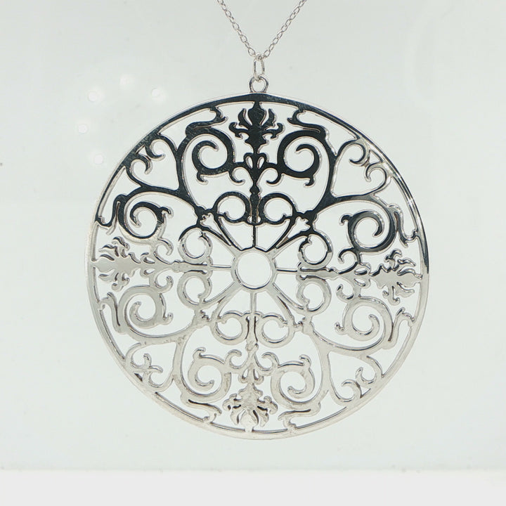 Tiffany & Co Large Enchant Circle Sterling Silver Necklace