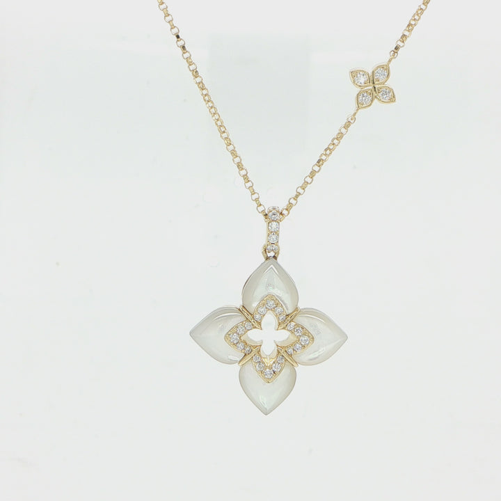 Roberto Coin Venetian Princess 18K Yellow Gold Floral Necklace