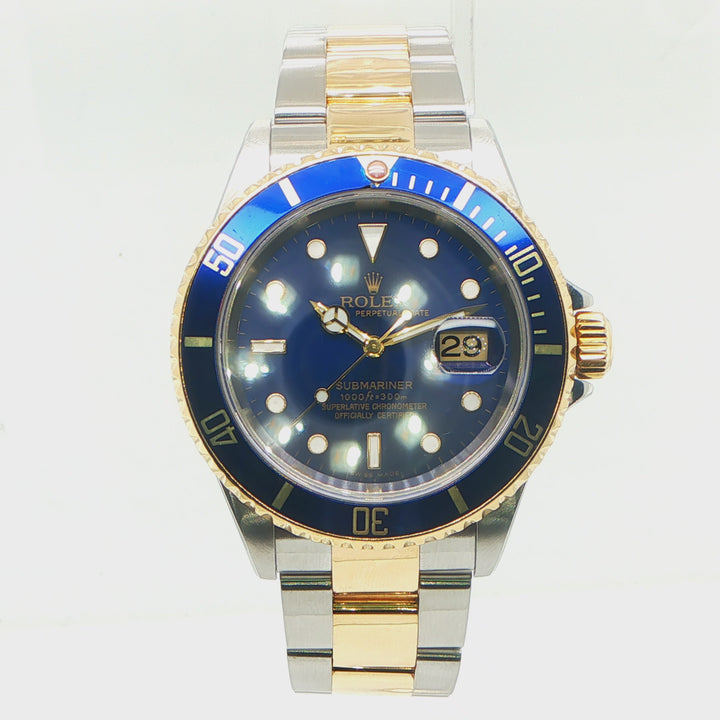 Rolex Submariner 40mm Steel & Gold Blue Dial