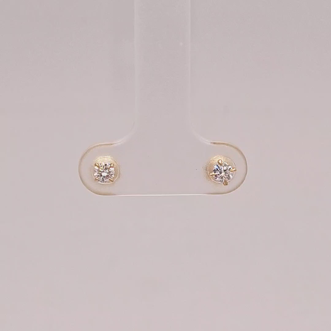 0.20cttw Diamond Stud Screw Earrings