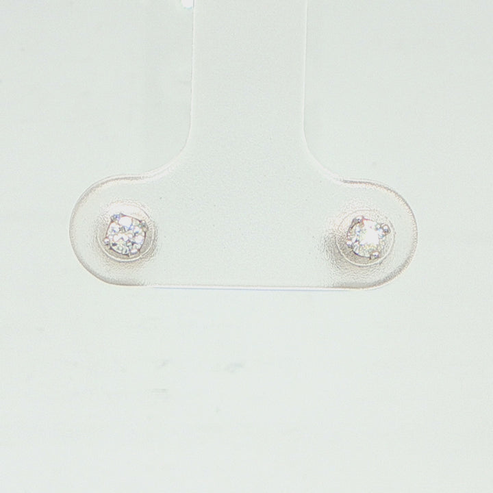 14K White Gold Diamond Stud Earrings 0.10 Carat