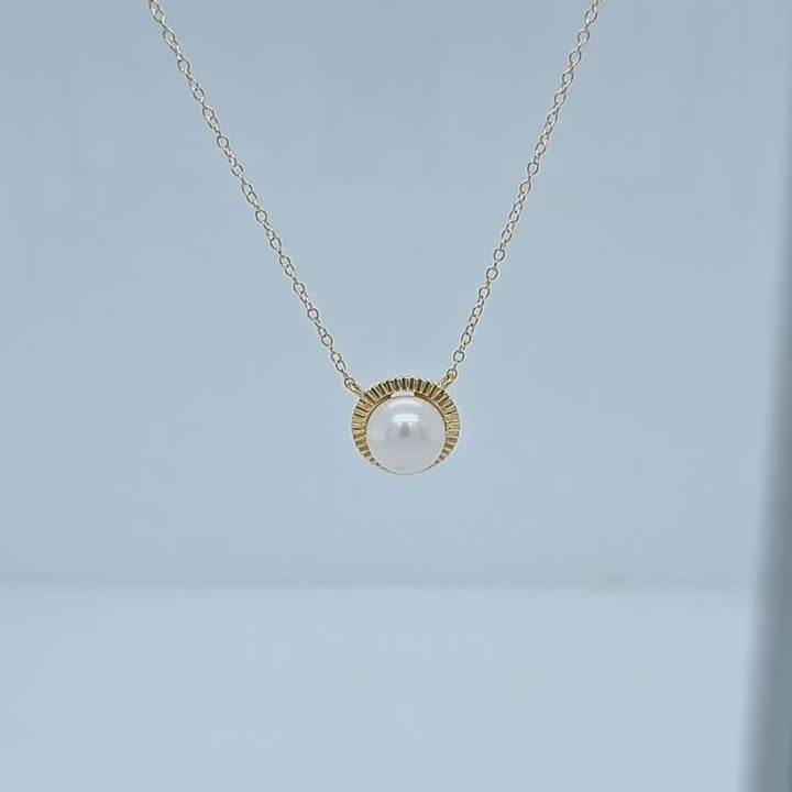 8mm Pearl Pendant Necklace