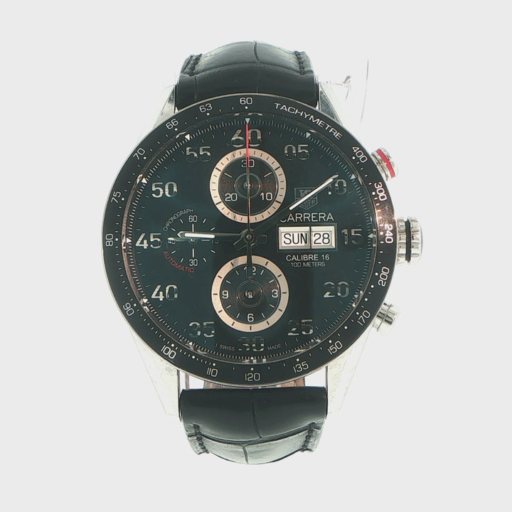 TAG Heuer Carrera Calibre 16 Automatic Chronograph 43mm Black Dial Watch
