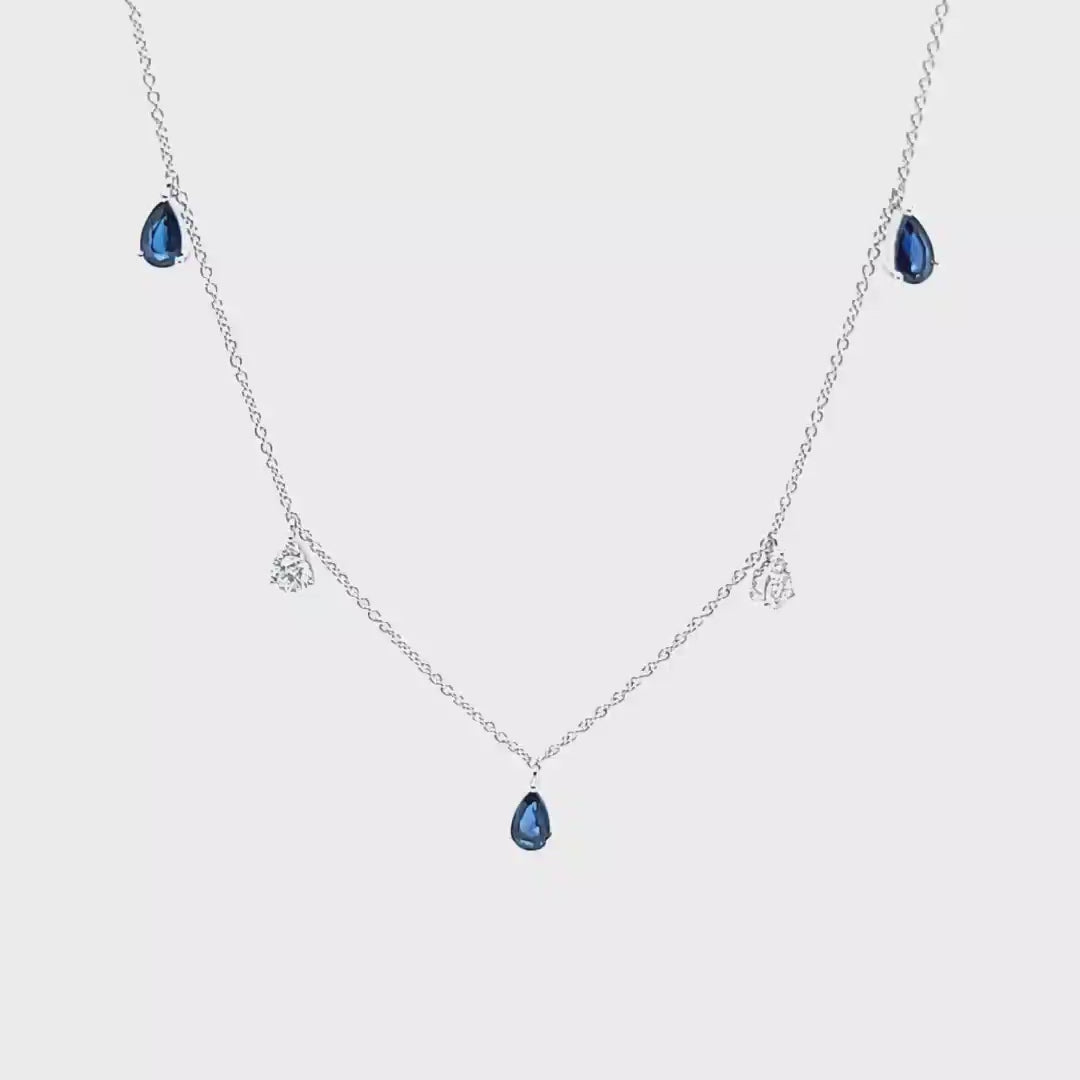 Sapphire and Diamond Necklace