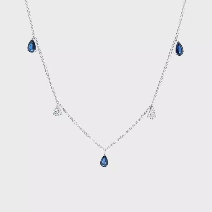 Sapphire and Diamond Necklace