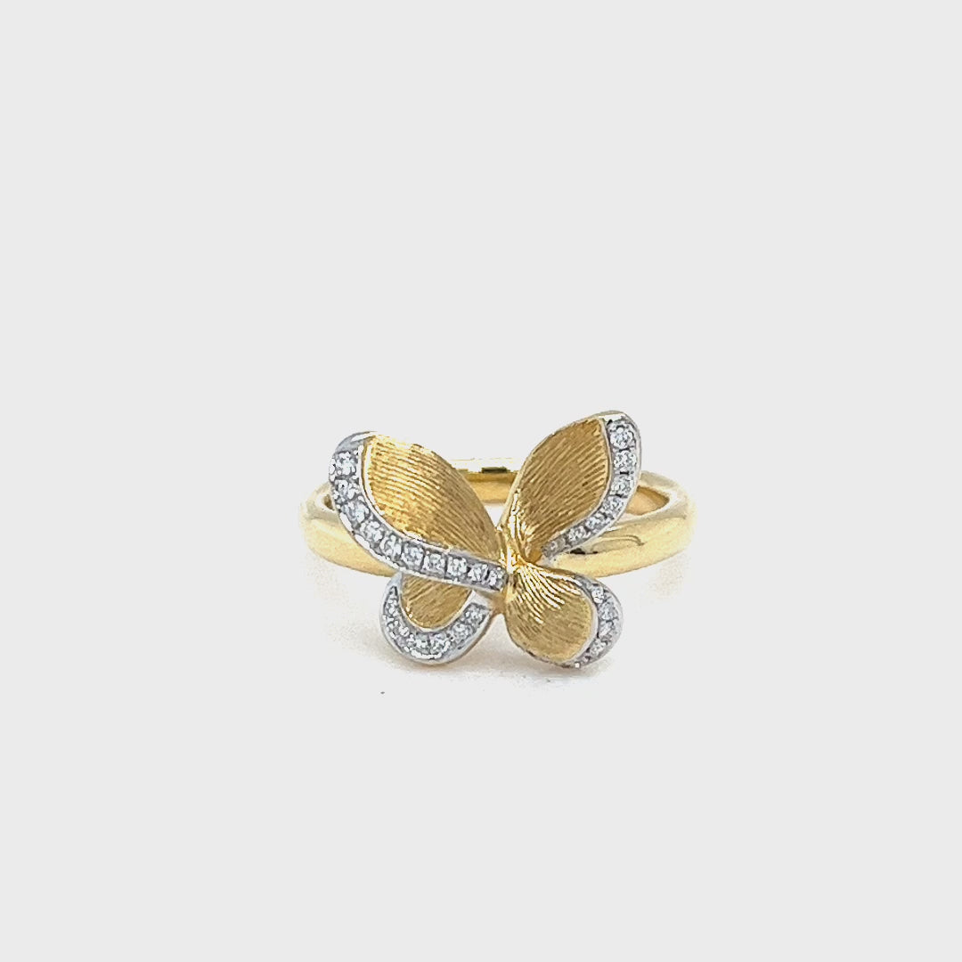 Diamond Butterfly Ring